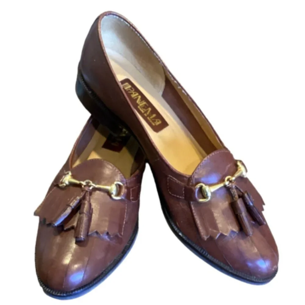Vintage Ipanema Brown Business Casual/Dressy Loafers w Tassel Detail 7.5/8 #182P